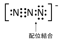 アジ化物イオンの電子式