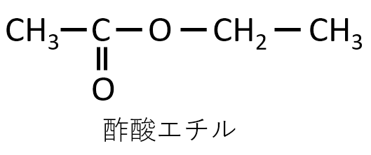 酢酸エチルの構造式