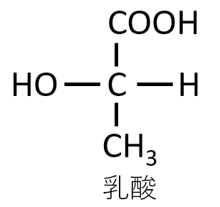 乳酸の構造式