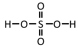硫酸の構造式